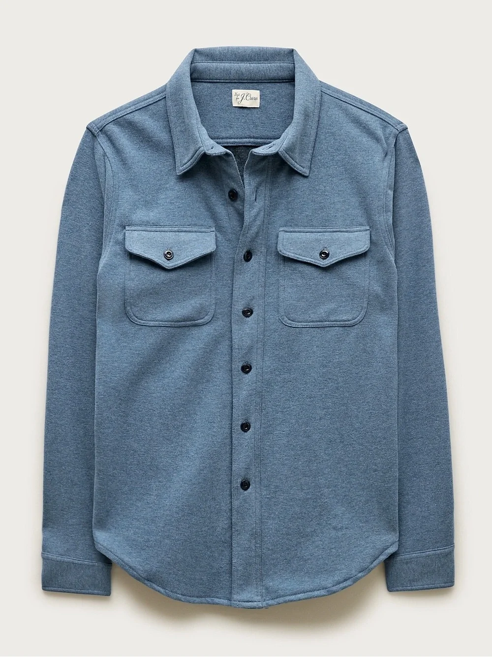 J.‎ CREW Seaboard soft-knit shirt in Heather Washed Indigo Size M NWD $118 BV899
